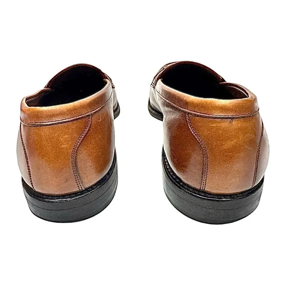 Allen Edmonds Barrington Loafers Men’s Size 10A Tan Brown Leather Strap USA